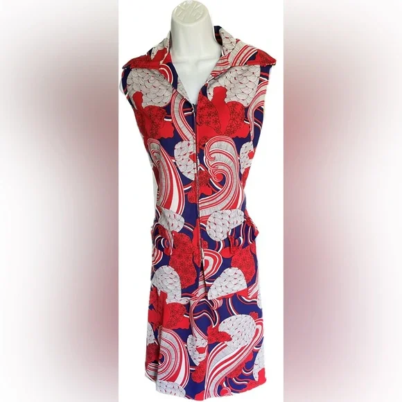 Vintage Retro 70’s Skirt and Vest Combo Suit